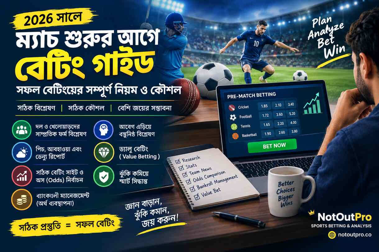 2026 সালে ম্যাচ শুরুর আগে বেটিং গাইড: সফল বেটিংয়ের সম্পূর্ণ নিয়ম ও কৌশল